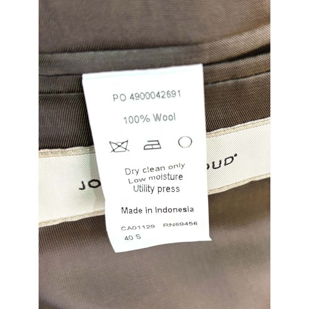 Joseph Abboud 40S 32x28 2pc Pant Suit Gray 100% Wool All Season Two Button - Picture 6 of 16